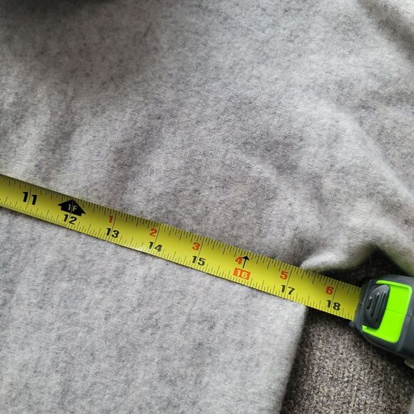 Cashmere Turtle Neck Sweater Max Studio Cream/Gray 100% 2 Ply Tunic Sz Med - Picture 12 of 13